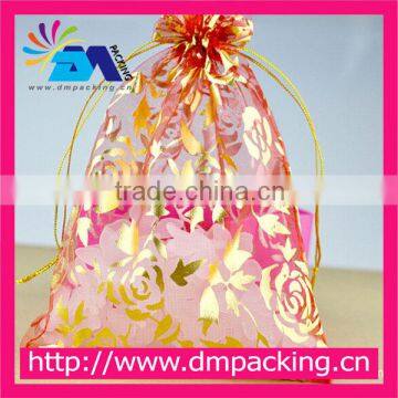 Customized Logo Organza Bag For Gift Jewelry Cosmetic Candy