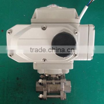 Electrical 3PC Ball Valve With Electric Acuator On-off Type