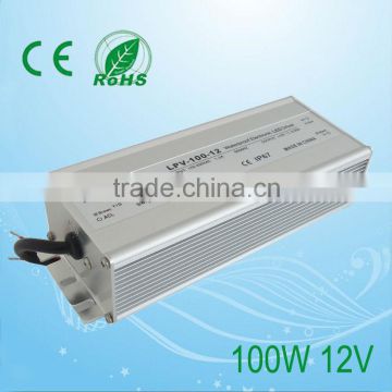 LPV-100-12 LED Lighting IP67 Waterproof LED Power Supply 100W 12V