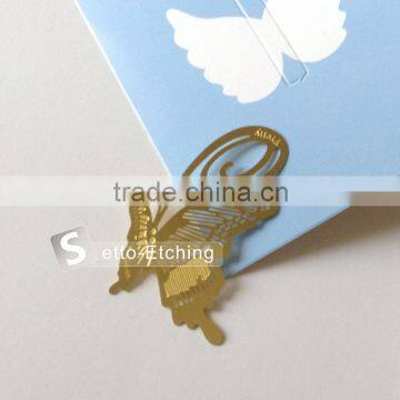 Custom metal chemical etching butterfly bookmark