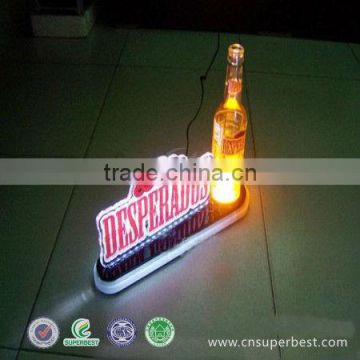 acrylic wine display for single bottle with LED