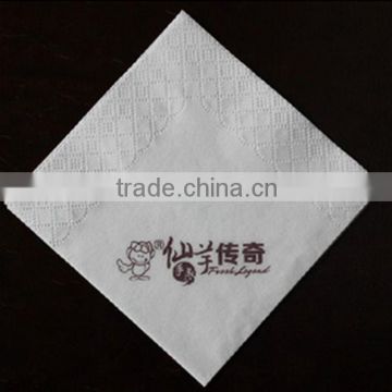 hot sale high quality 1/4 fold logo can be customized dinner/luncheon napkin