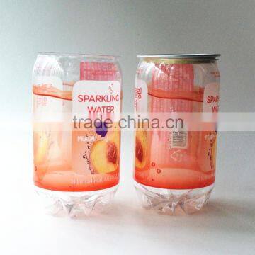 custom 355ml empty clear plastic fruit juice bottles