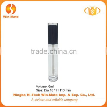 new style high quality acrylic clear flat lip gloss tube Girl Cosmetic Tube