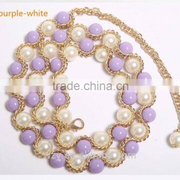 Shinning Glossy Peal Belly Dance Chain Belt photo-2