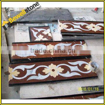 Beautiful cutting photos marble flooring borders designs, wholesale price borders marble