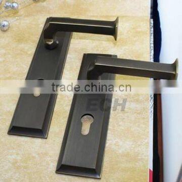 High quality Brass KB lever door handle on plate,door plate