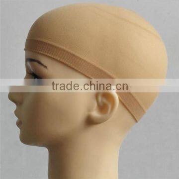 Real Hair Wigs Stocking Cap Weaving Mesh Net Fishnet Elastic Liner Black