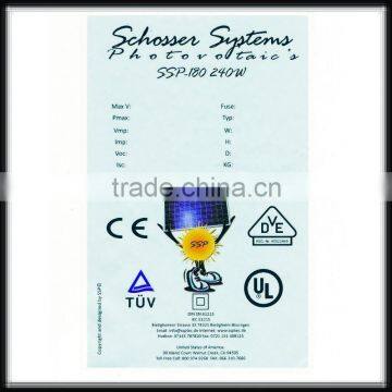 High quality of Silver foil sticker labels