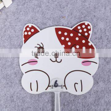 Lovely Cartoon Shape pp Hand Fan pp Plastic Fan Handle Advertising Fan photo-2