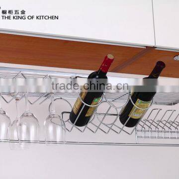 High Class Metal Under Cabinet Stemware Rack