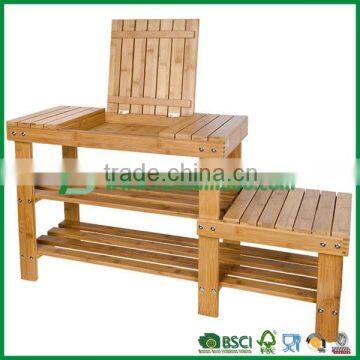 bamboo bench shoe rack , display rack