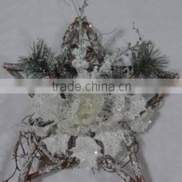 wooden star ornament /Xmas hanging decoration