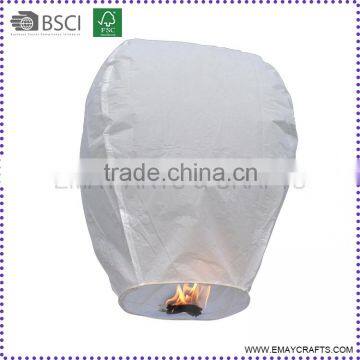 Wholesale 100% Biodegradable White Ramadan Paper Sky Lantern