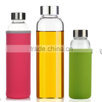 outdoor drinking small glass water bottle