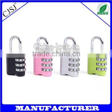 Factory wholesale price luggage lock various color lock reset combination lock