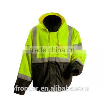 ANSI107-2015 jacket waterproof windproof with hood fixed