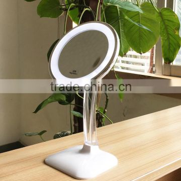 LED Make up mirror, desktop mirror with light, powerme cosmetic mirror