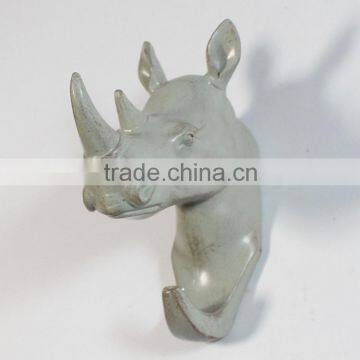 Animal head polyresin handmade wall hook hanger