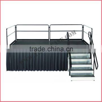 Aluminum portable stage handrail with 0.8 m height