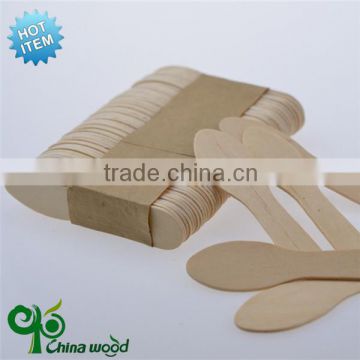 straight disposable wooden ice cream scoop used by machine or manual