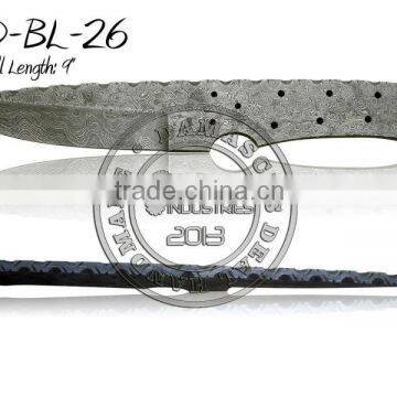 Damascus Steel Knife Blade Blank