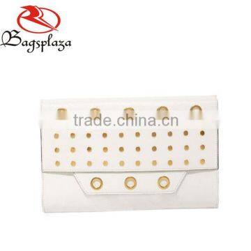 HD28-0020 Alibaba express hand bags women western style white eyelet elegant clutch bag ladies' hand bag