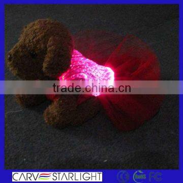 2015 hot sale fashion special luminous fiber led xxx small dog clothes