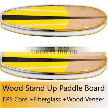 High quality wood veneer wooden stand up paddle board