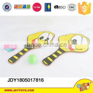 Wooden Beach Rackets poplar wood beach racket toy