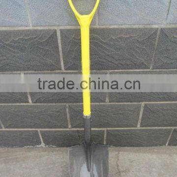 Solid fiberglass handle shovel