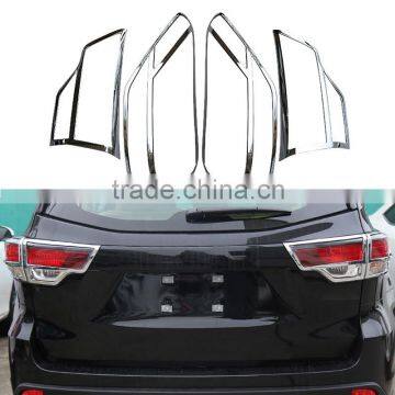 4 Pcs/Set Car Rear Tail Light Protection Cover For Toyota Highlander 2014 2015 ABS Auto Trim Decoration Accessories