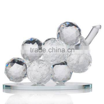 Crystal Fruits With Glass Base and House Decorative Crafts Crystal Grape