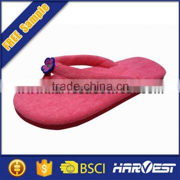 wholesale fuzzy big flip flop slippers,cotton fabric flip flops