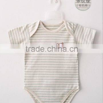 100% cotton summer short sleeve baby body suit stripe infant rompers printed underwear