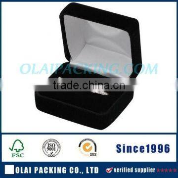 2015 Hot sale high quality double ring wedding velvet box