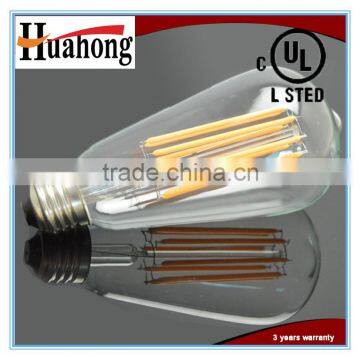 made in china Gold Glass Vintage Type ST64 6W Filament led lamp