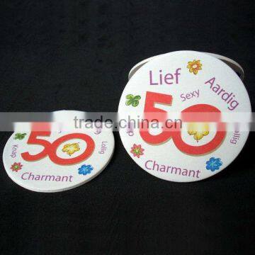 OEM factory China supply Promotional Paper Coaster / absorbent paper beer coaster for Hotel