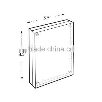 Clear Plexiglass Block Picture Frame, PMMA Cube