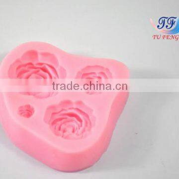 Customized hot selling silicone rose fondant mold