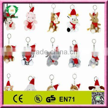 HI EN71 Soft Christmas Bear Keychain