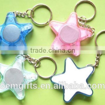 Hot star shape led keychain