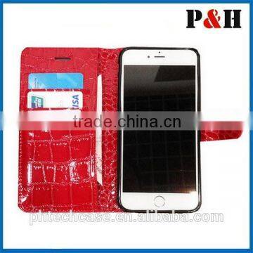Croco Leather Case for Iphone 6, Wallet Leather Case for Iphone 6 Plus 5.5 Inch photo-2