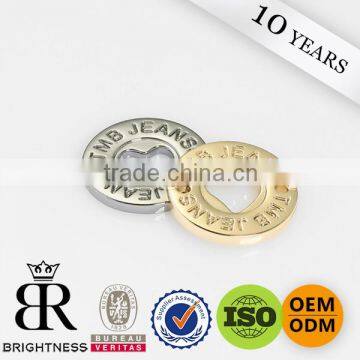 Metal Bag Label Custom Metal Logo Labels for Handbags for Ladies Dress