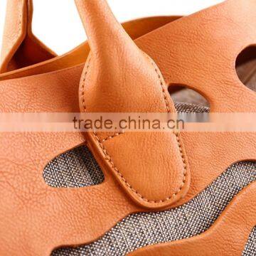 High Quality Fashion Casual Lady Leather Tote Bag photo-5