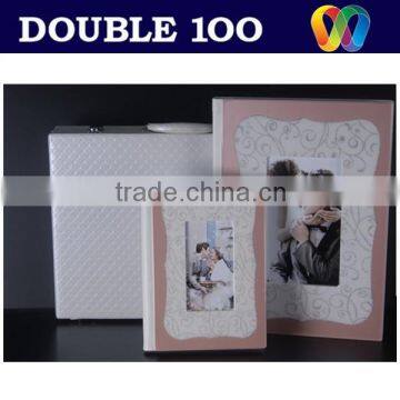 new design hot sale mdf wedding photo album with korea crystal