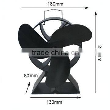 VDSF643B New Design hot sell 3 Black Blades Wood/log burning Stove Fan