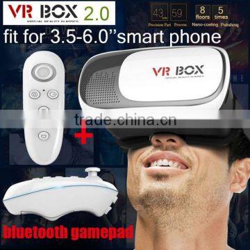 2016 новый VR BOX очки виртуальной реальности 3D для смартфонов с экраном от 3.5 до 6.0 дюймов. Очки 3D + геймпады