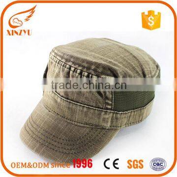 Wholesale fashion khaki enzyme washed ladies army german military caps