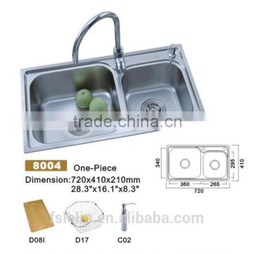 2014 LELIN new arrival double bowls stainless steel kichen sinks LL-8004